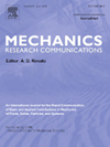 MECHANICS RESEARCH COMMUNICATIONS杂志封面